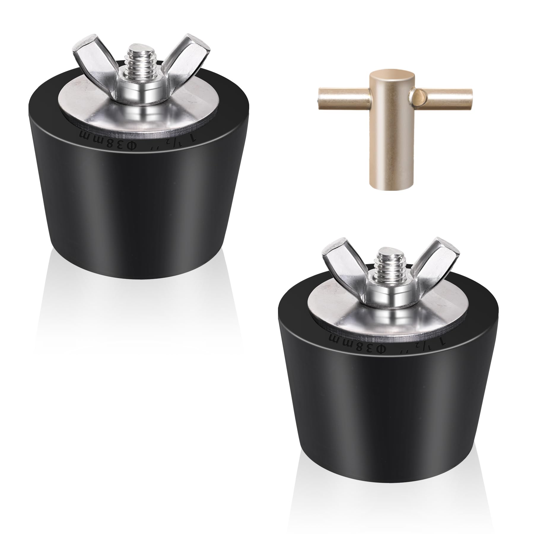 Vizava 2 Pack Rubber Pool Winter Plugs with T-Handle