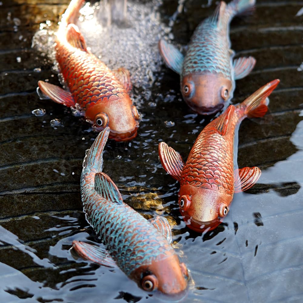 VKEVOC koi fish statue side view showcasing details