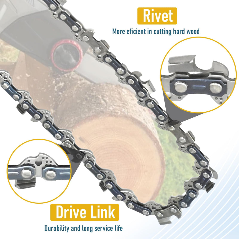 Vkinman 14-Inch Chainsaw Chain installed on chainsaw