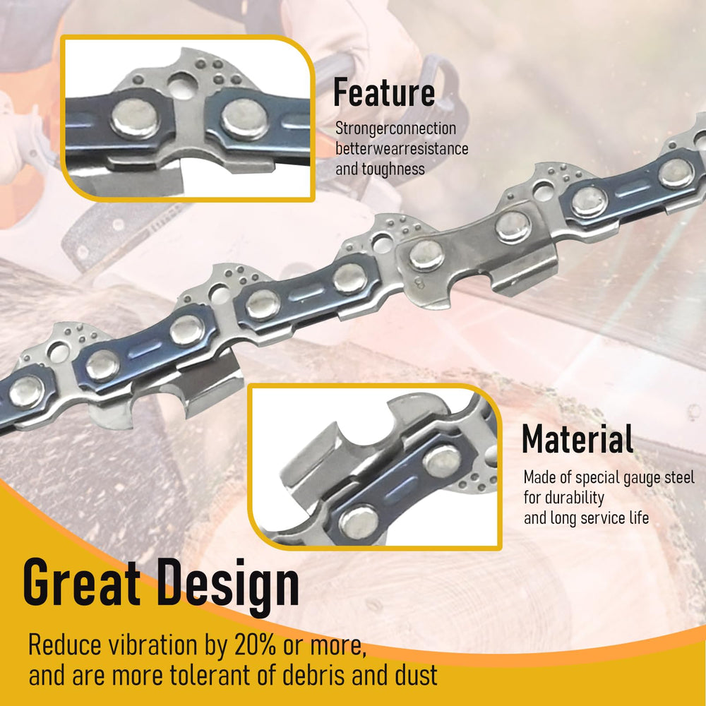 Vkinman 14-Inch Chainsaw Chain side view