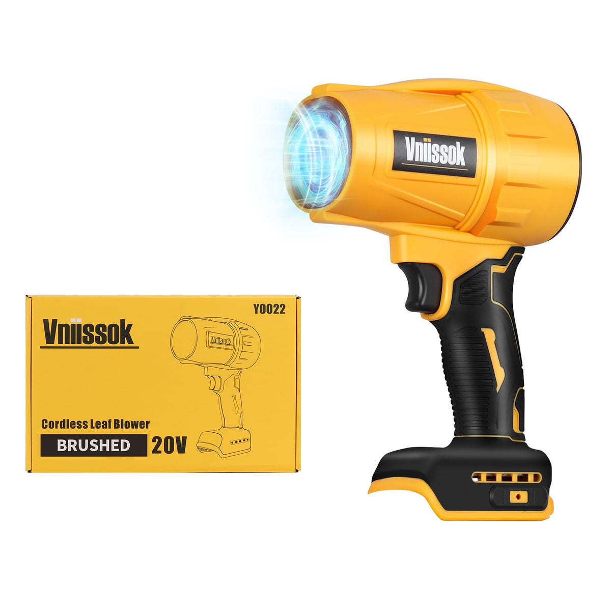 Vniissok cordless leaf blower with brushed finish