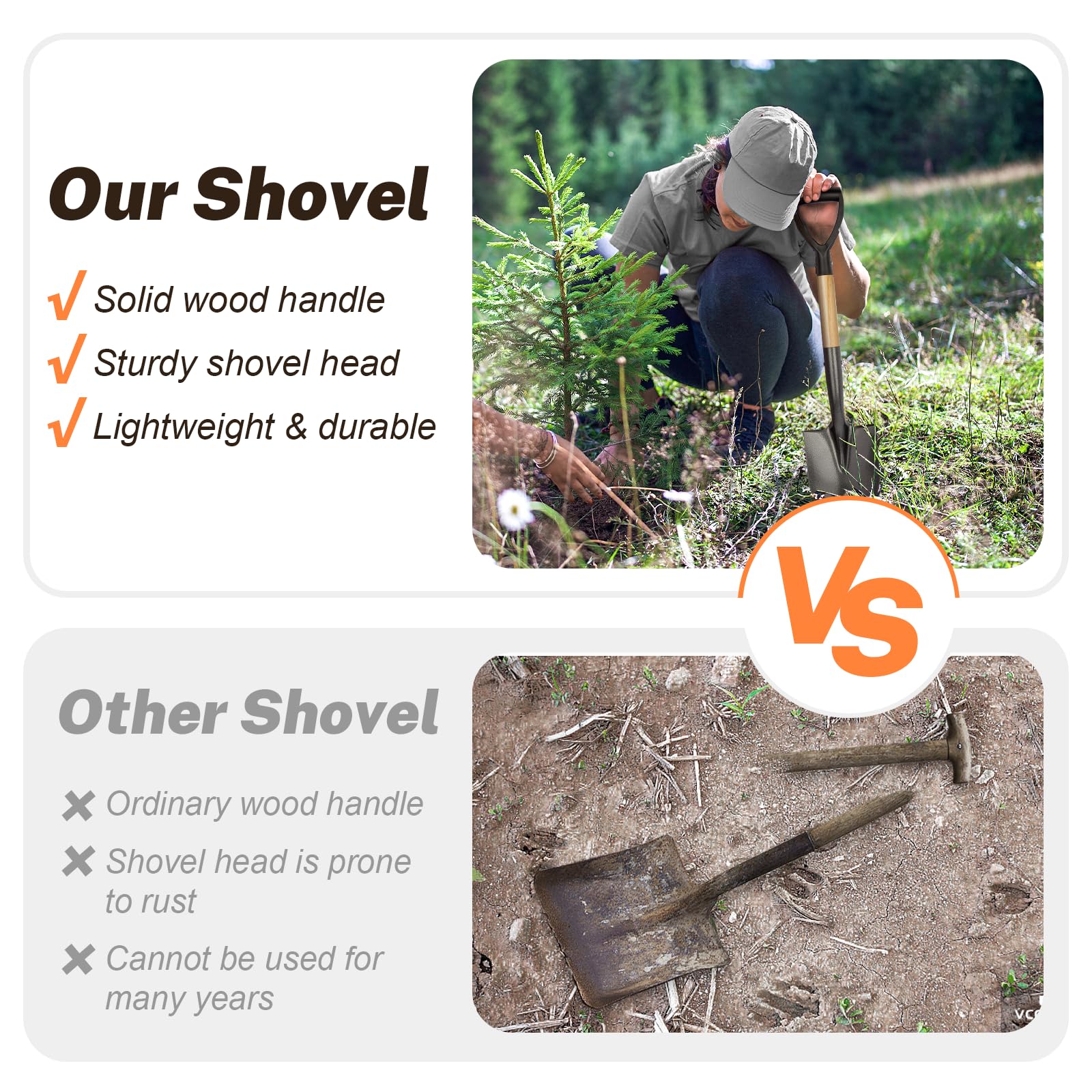 VNIMTI 28-inch shovel black design
