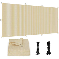 Vocray 8x8 FT sun shade cloth in sand color front view