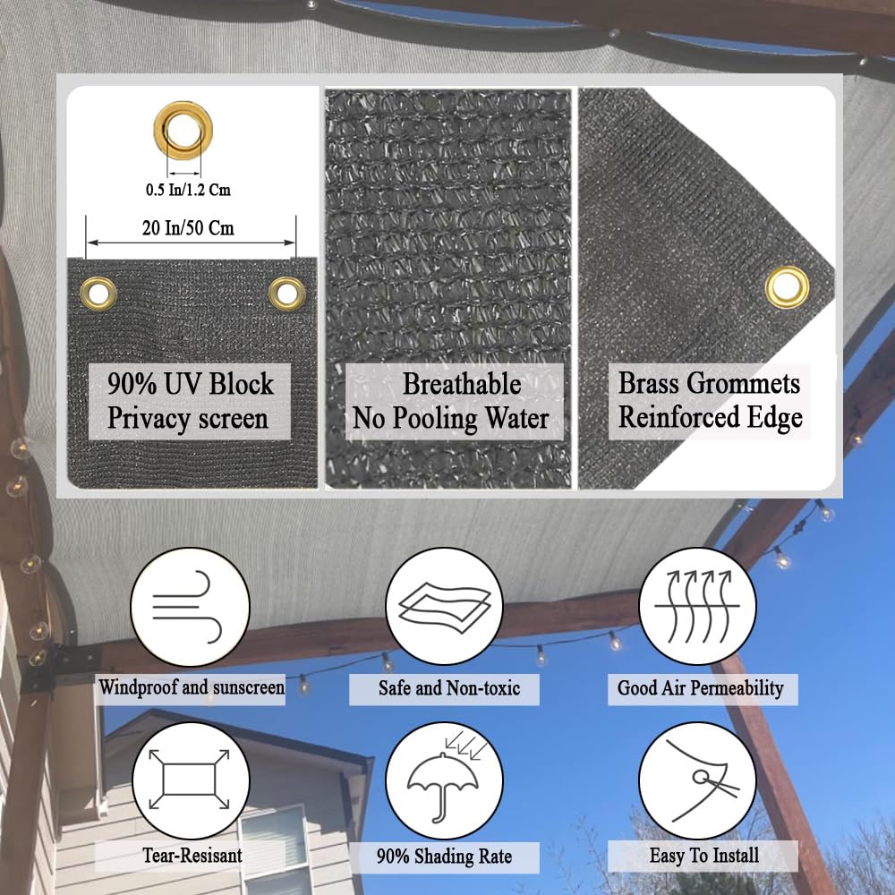 Vocray shade cloth demonstrating UV block feature