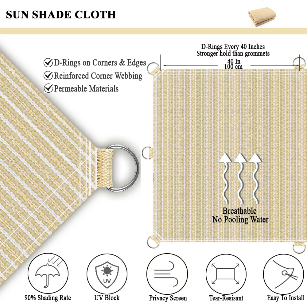 Vocray sun shade cloth fabric detail and texture