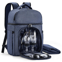 Vogano Picnic Backpack front view with dual compartments