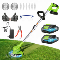 VOL2GO Cordless Weed Wacker Brush Cutter with metal blade