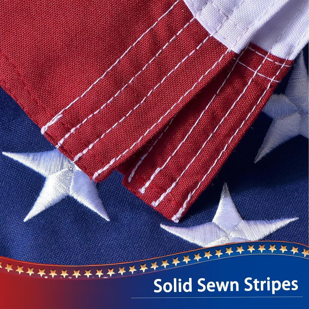 VORENUS American Flag 8x12 FT close-up of fabric texture