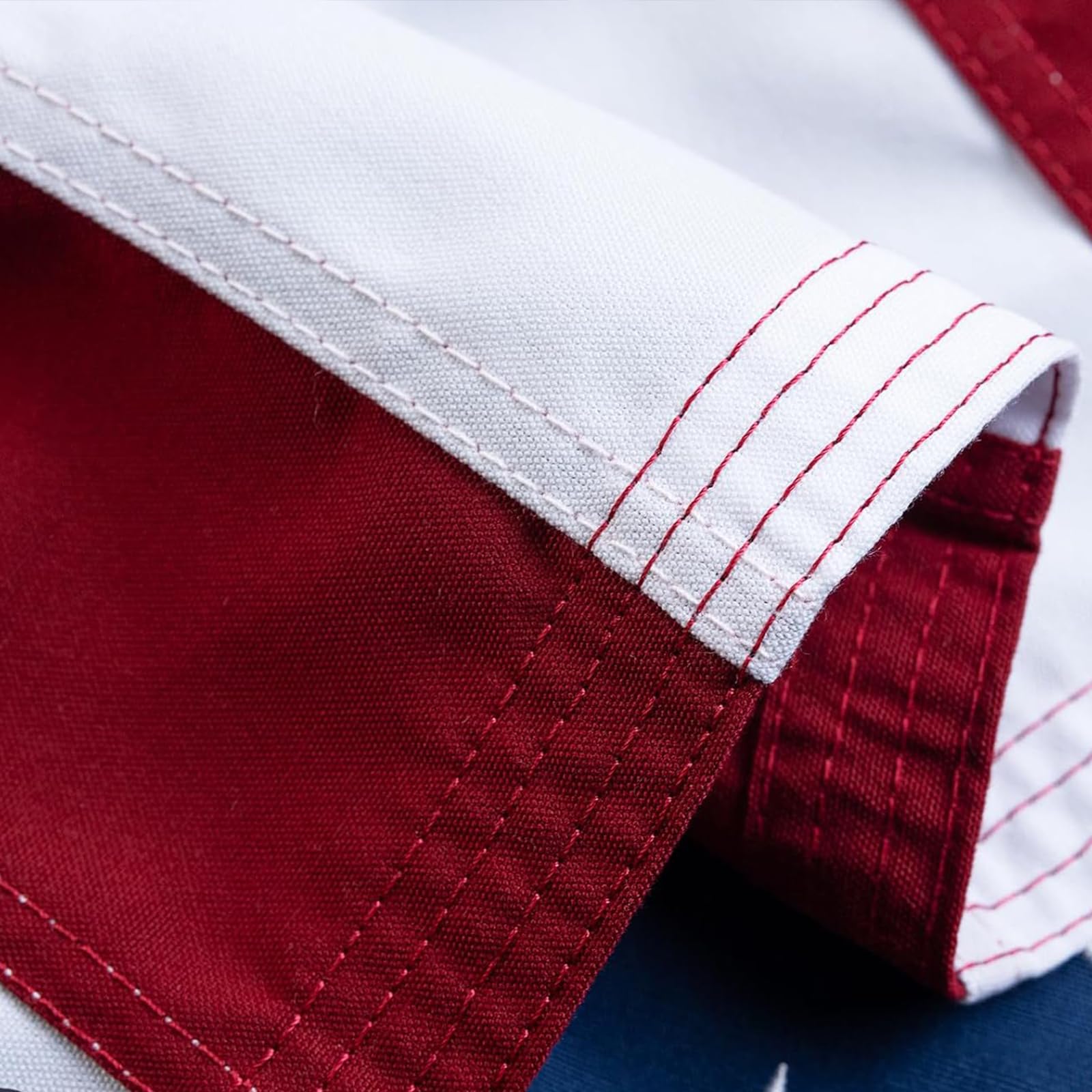 VORENUS American Flag showing lock stitching detail