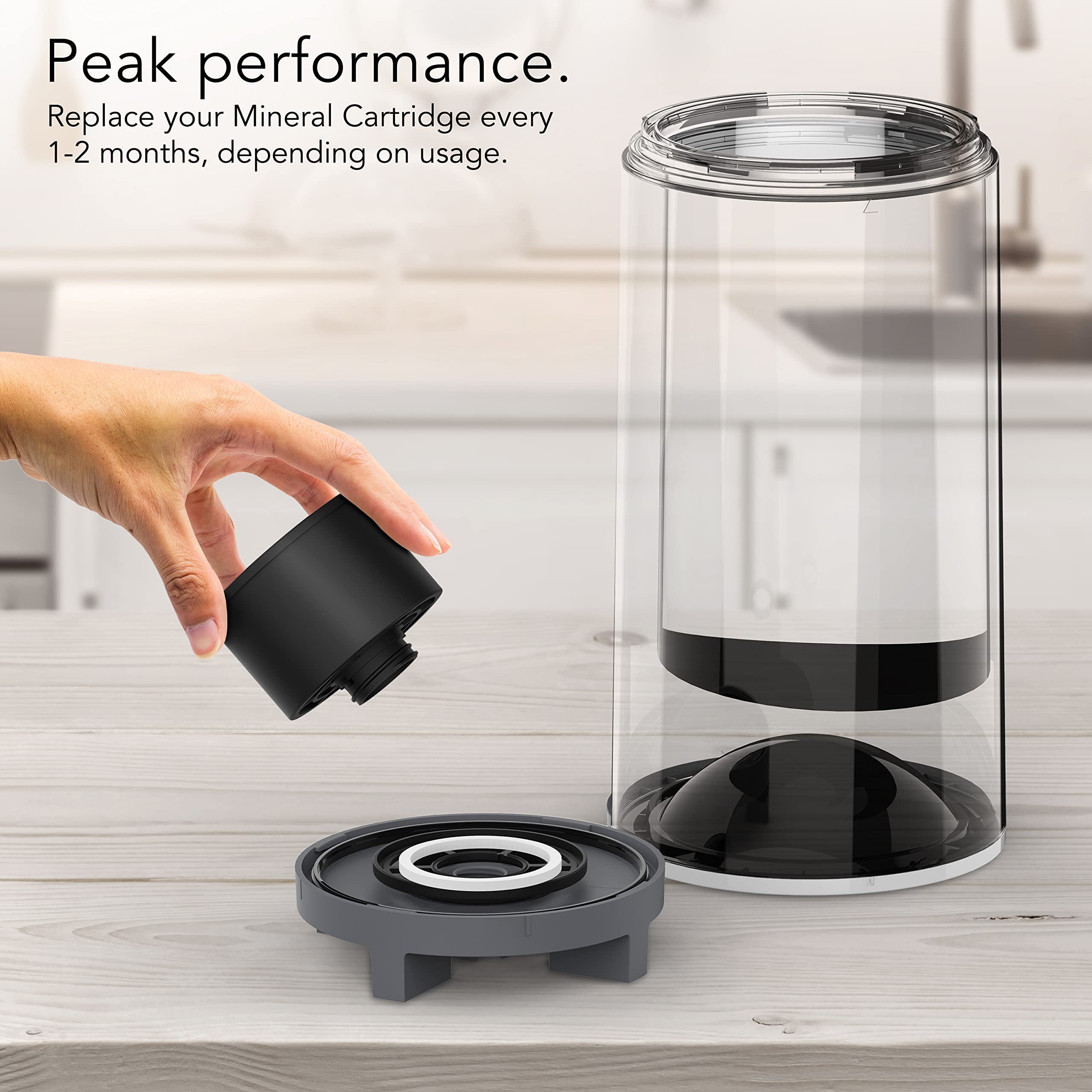 Vornado mineral cartridge placed next to a humidifier