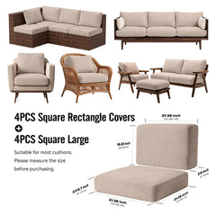 Vorshape 8Pcs cushion covers, showing different sizes