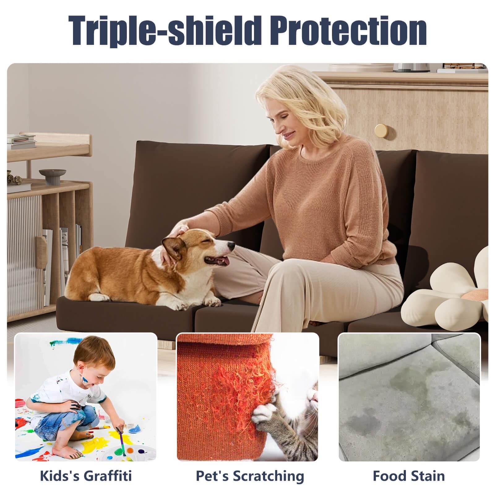 Vorshape 8Pcs Outdoor Cushion Covers in packaging