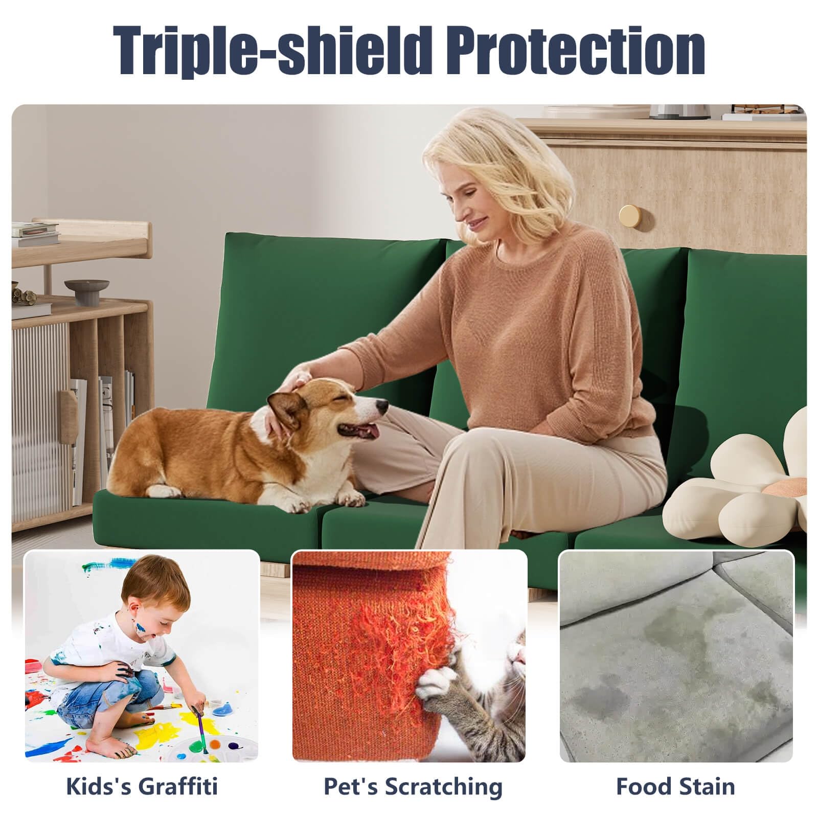 Vorshape 8Pcs Outdoor Cushion Covers packaging