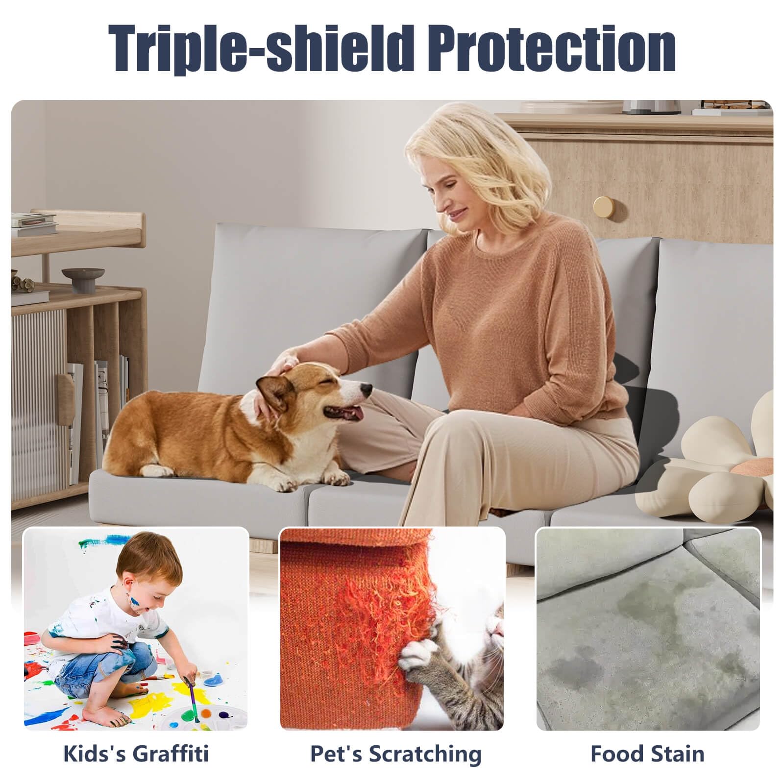 Vorshape 8Pcs Outdoor Cushion Covers packaging