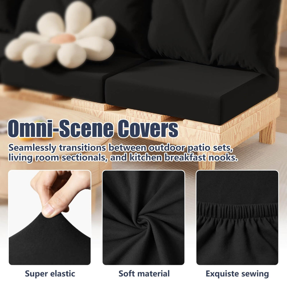 Vorshape cushion covers fitted on outdoor furniture