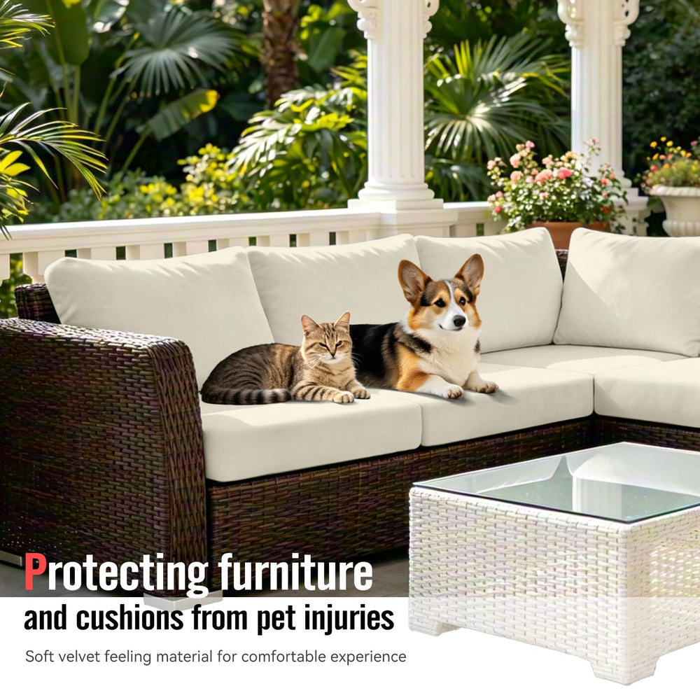 Vorshape cushion covers in use on sofa cushions