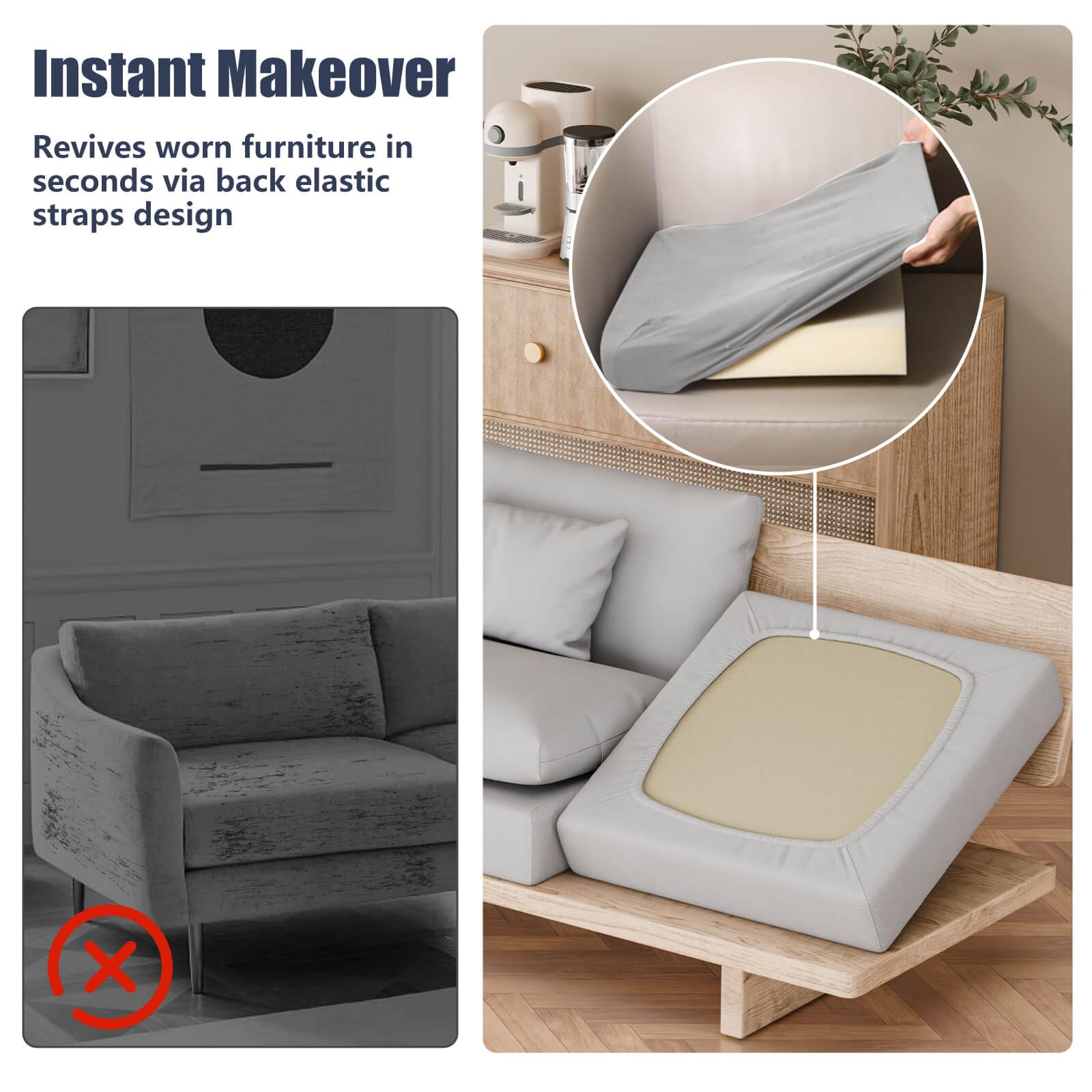 Vorshape cushion covers in various sizes
