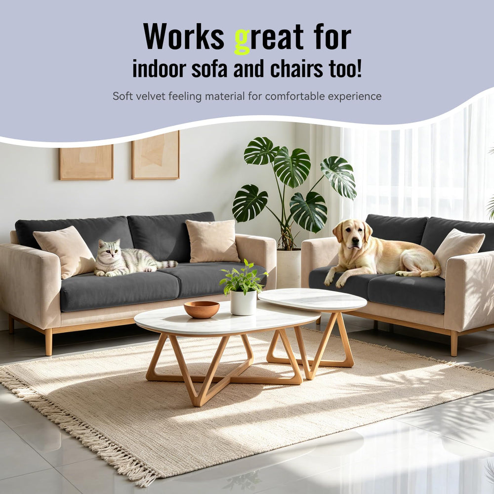 Vorshape cushion covers on different types of furniture