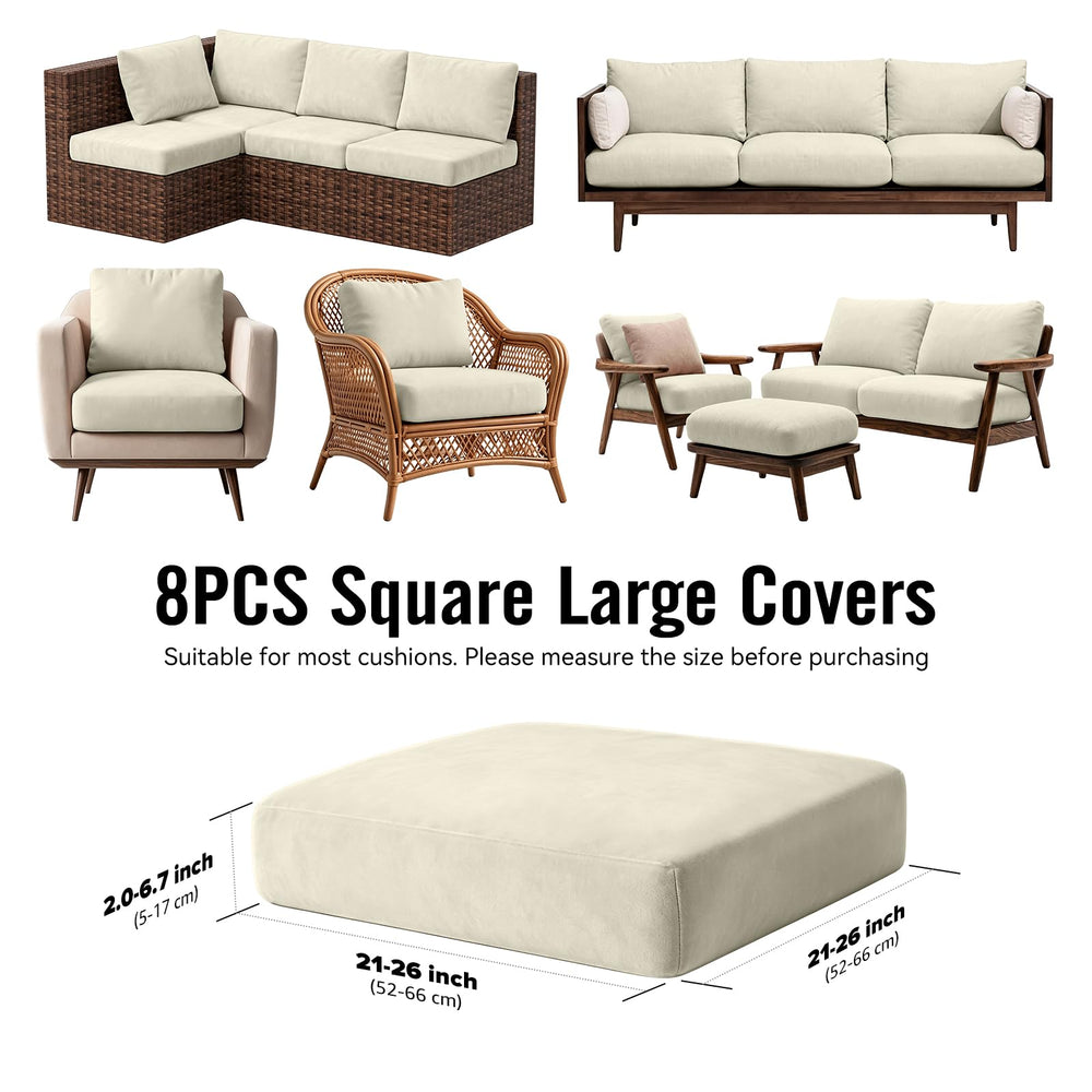 Vorshape cushion covers showing stretch-fit design