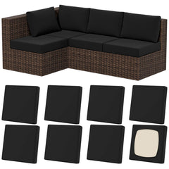Vorshape outdoor cushion cover pack of 8, black color