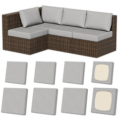 Vorshape Outdoor Cushion Covers 8Pcs Air-grey front view