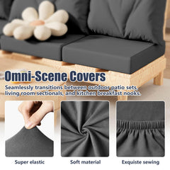 Vorshape Outdoor Cushion Covers - elastic straps detail