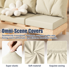 Vorshape outdoor cushion covers on patio furniture