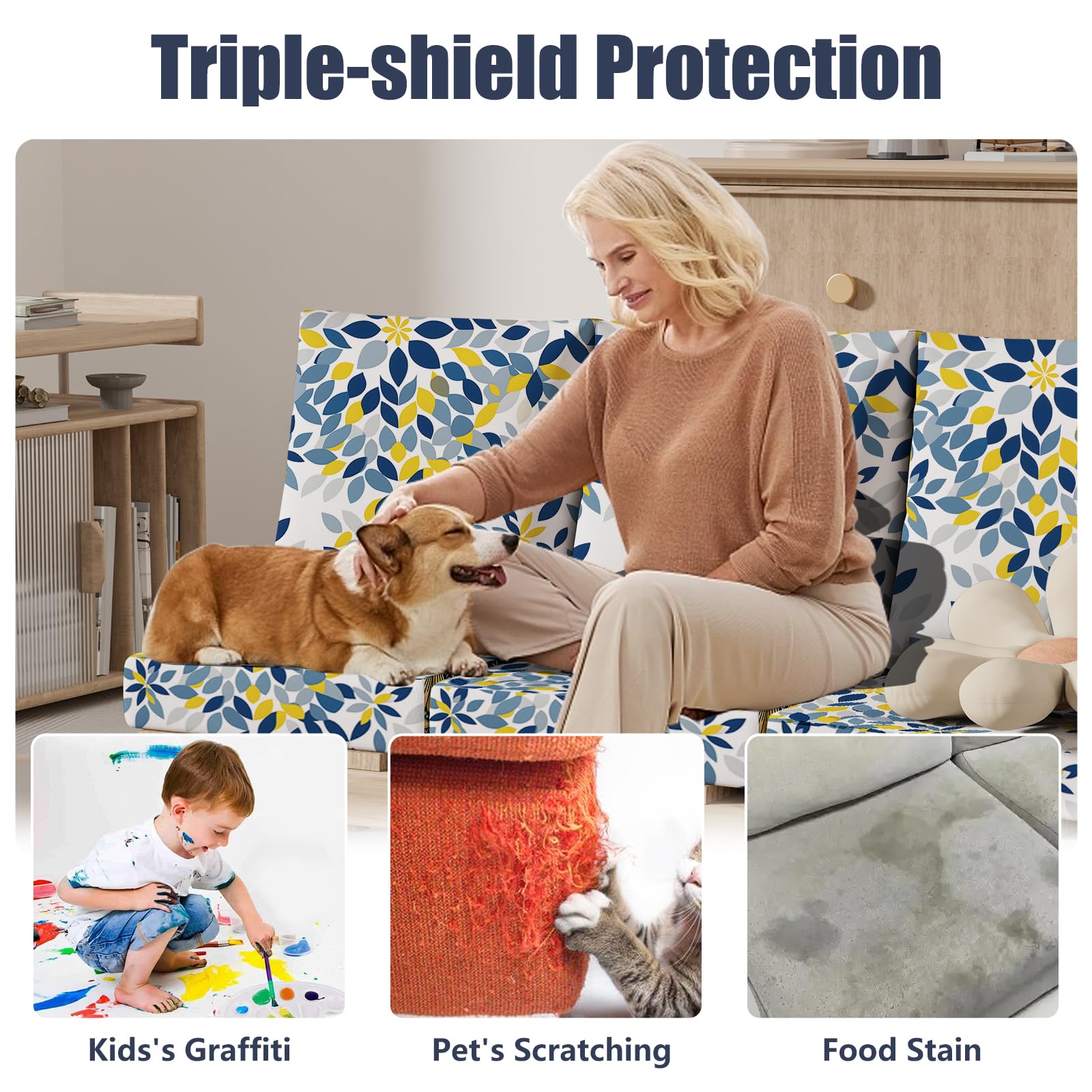 Vorshape outdoor cushion covers with elastic straps