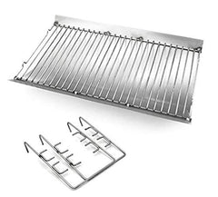 Votenli 27-inch Steel Ash Pan front view with wire grate