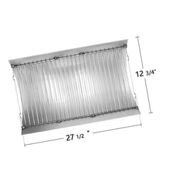 Votenli Steel Ash Pan side view with dimensions