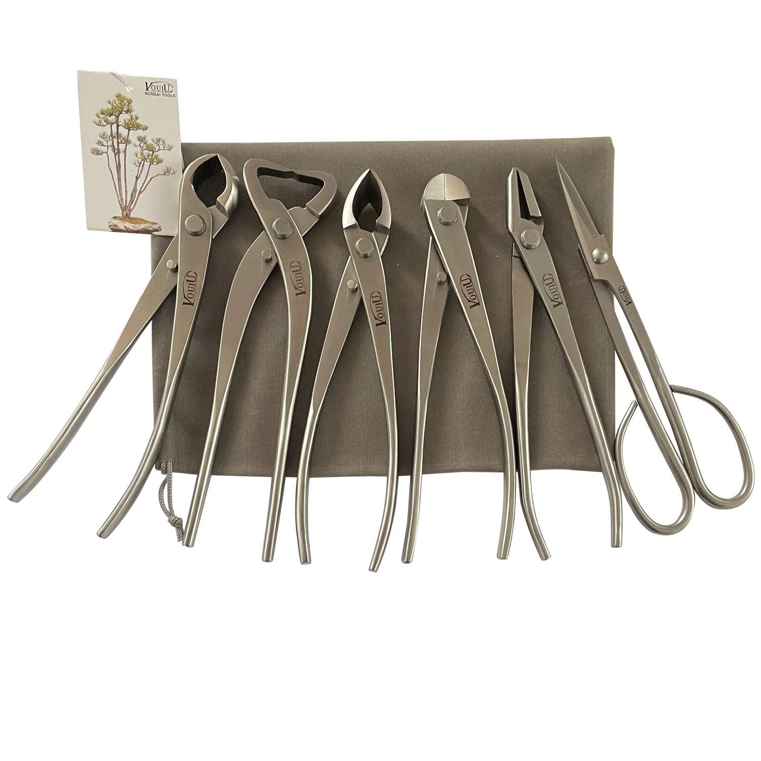 VOUIU 6-Piece Bonsai Tool Set with stainless steel tools