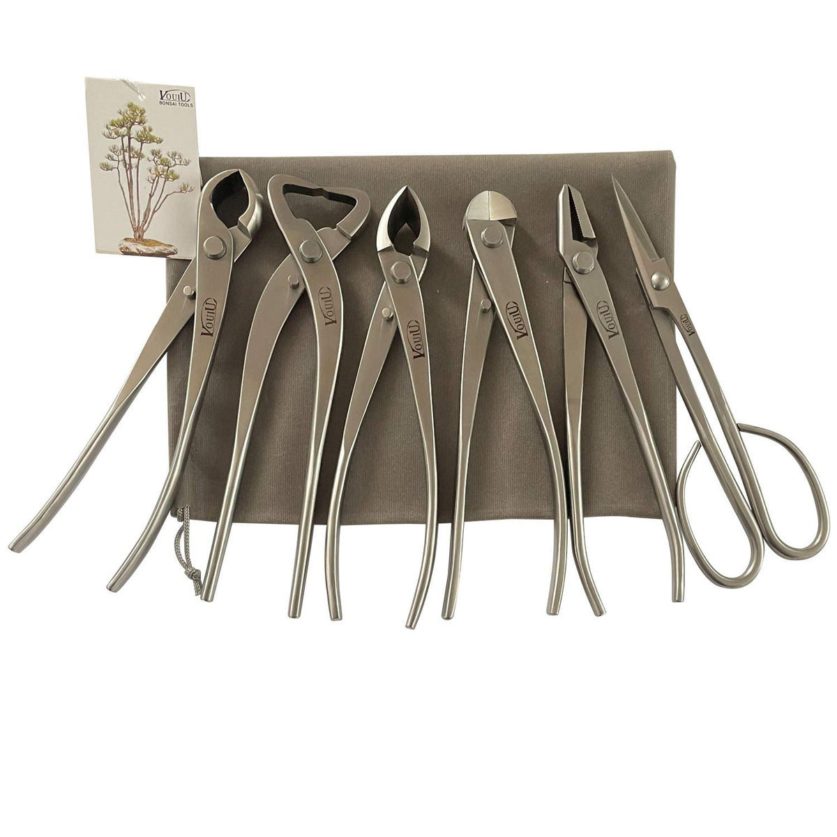 VOUIU 6-Piece Bonsai Tool Set with stainless steel tools