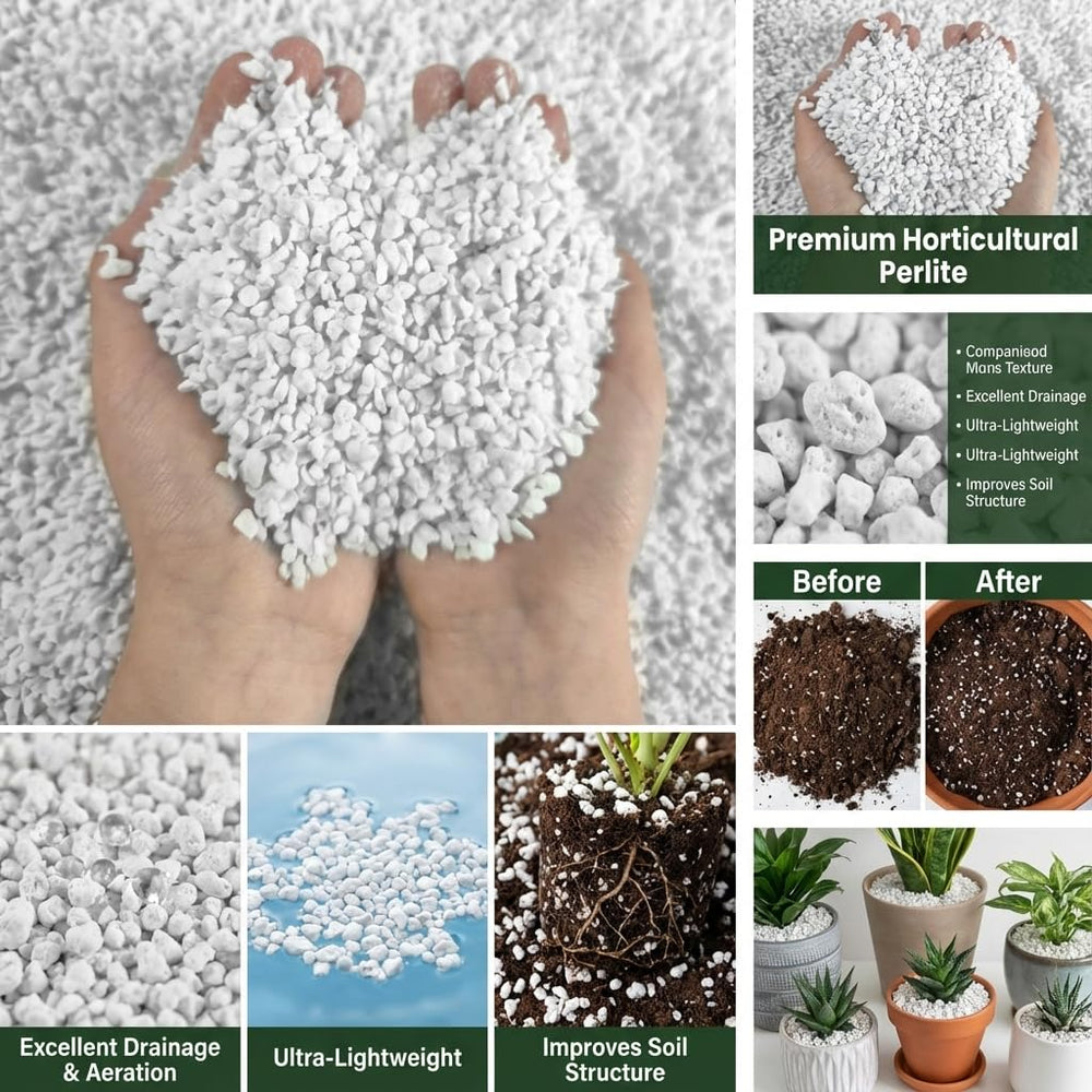 Voulosimi 15QT Organic Perlite in use with plants