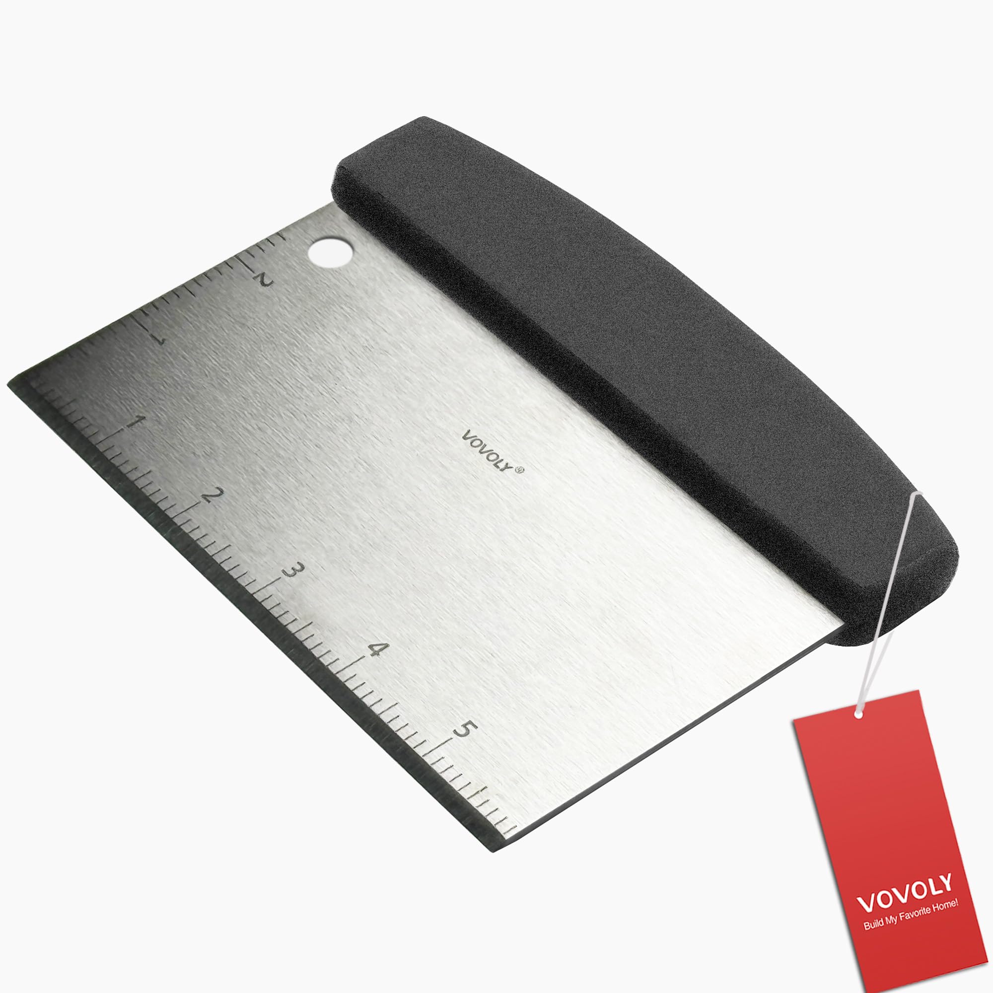 Vovoly Bench Scraper front view with ergonomic handle