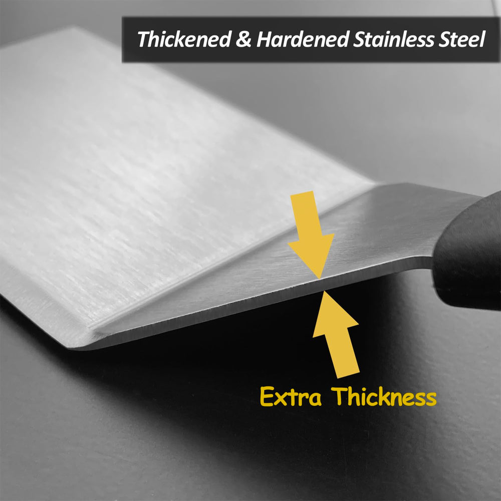 Vovoly Small Spatula close-up of precision beveled blade