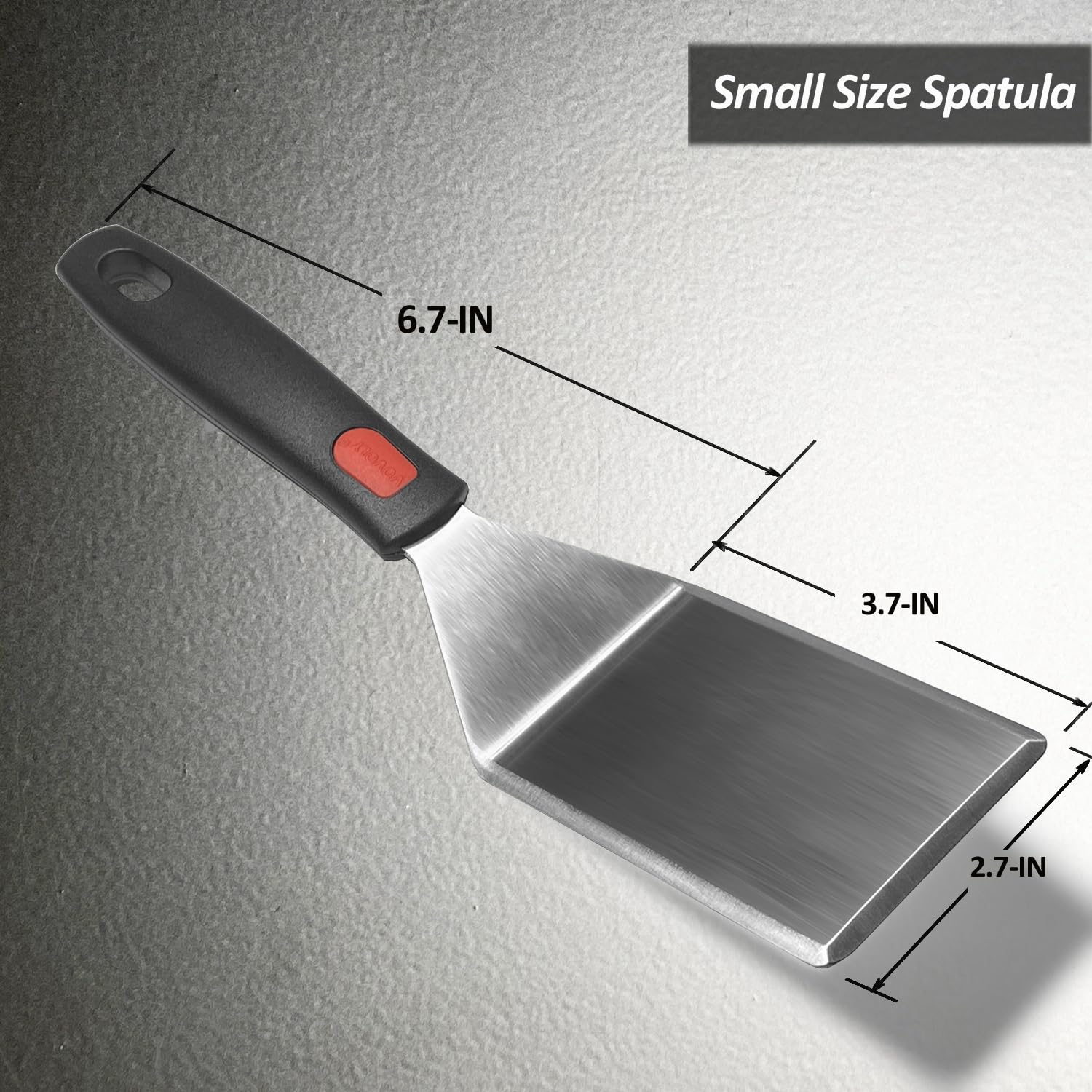 Vovoly Small Spatula on grill with burgers