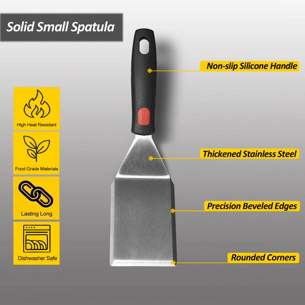 Vovoly Small Spatula side view highlighting the silicone handle