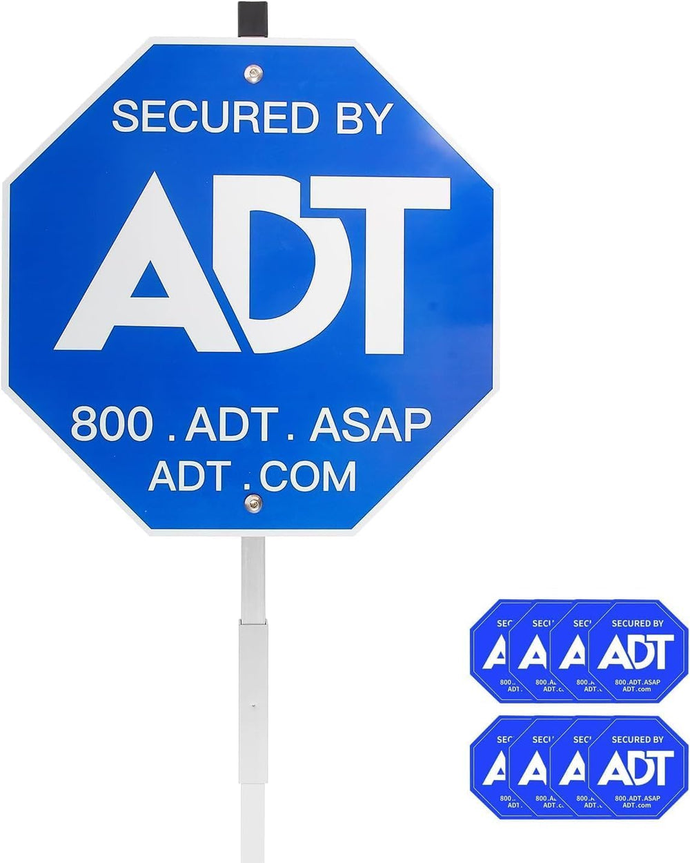 VPLDAFX 28 ADT Security Sign front view with stake