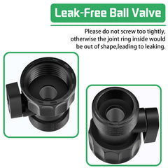 Vtenyeo hose shut off valve installed on a garden hose