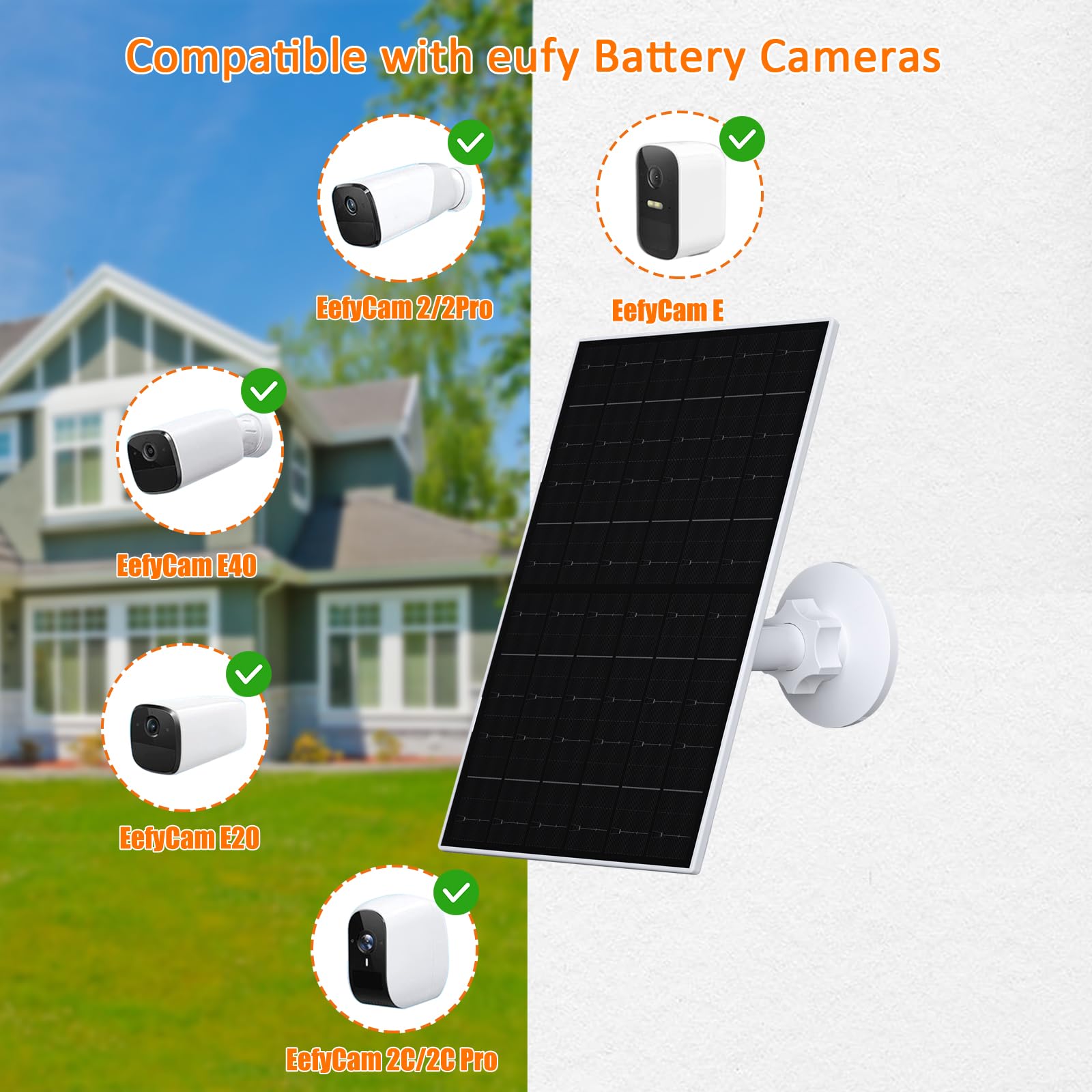 VUEBEE 7W Solar Panel with user manual and accessories