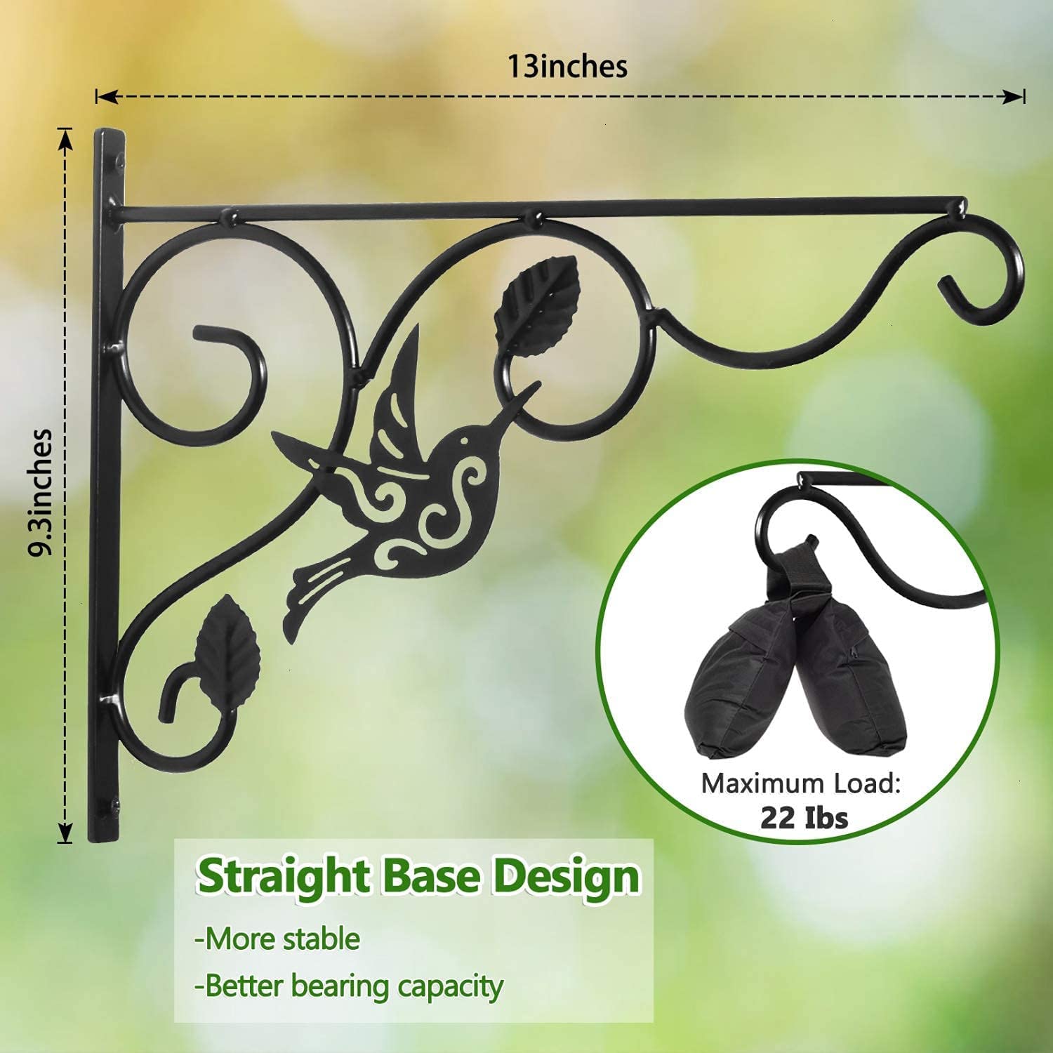 Vumdua Hanging Plants Bracket suitable for bird feeders
