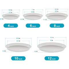 VUWEZ 10 inch plant saucer black side view