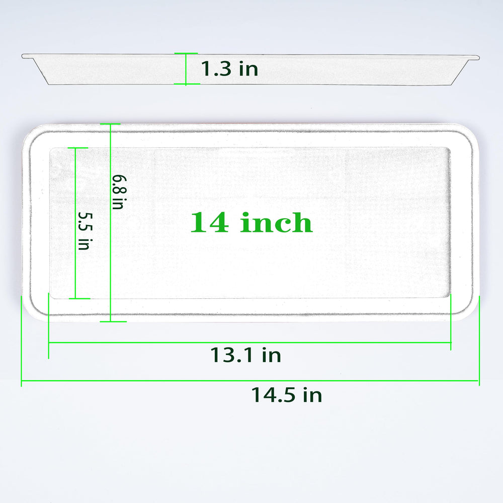 VUWEZ 2 Pack Rectangular Plant Tray Saucer side view
