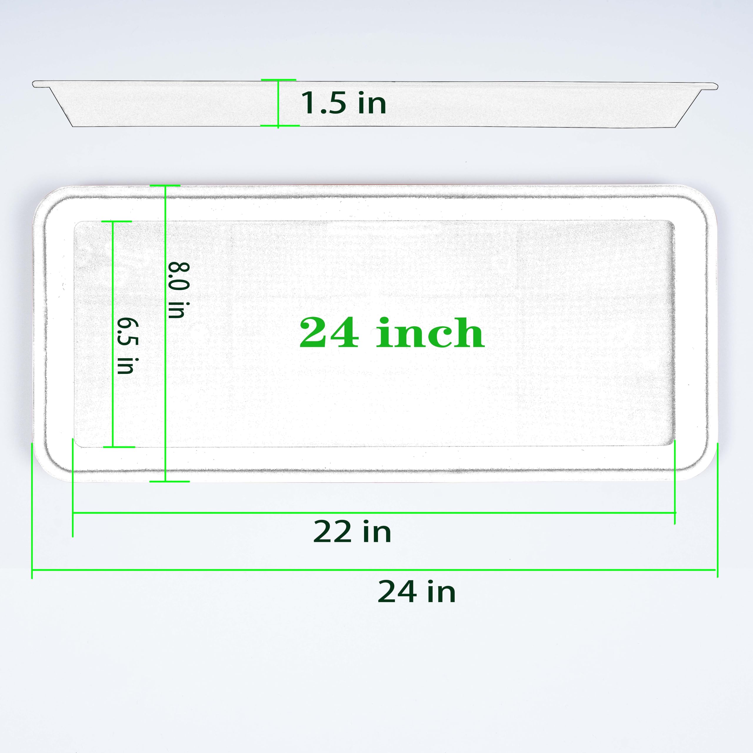 VUWEZ 24 inch plant tray on a windowsill with plants