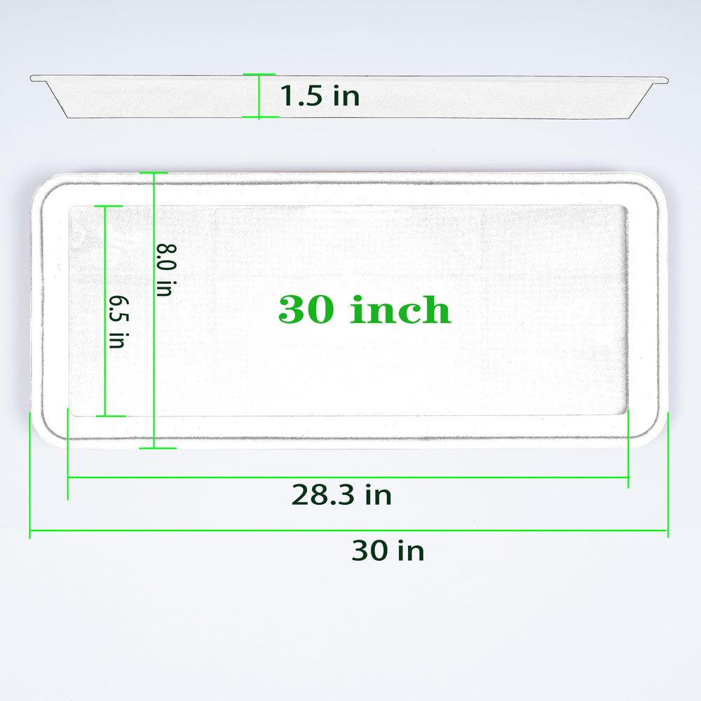 VUWEZ plant tray side view showing depth