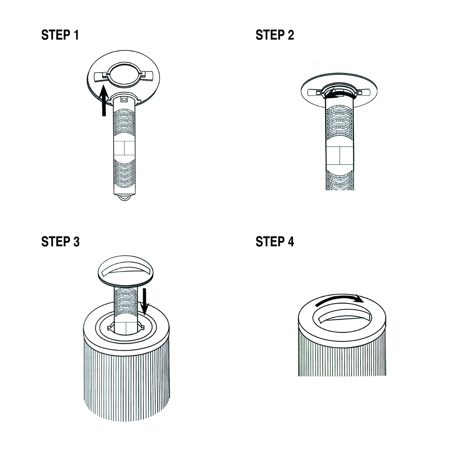 VVEBUY Spa Mineral Ion Cartridge Filter Stick side view