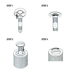 VVEBUY Spa Mineral Ion Cartridge Filter Stick side view