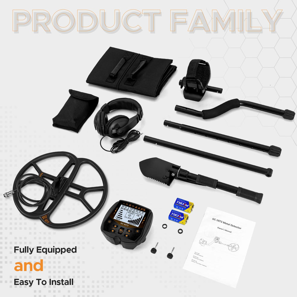 VVinRC metal detector components including coil and stem