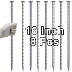 VVOKGO 16 Inch galvanized steel rebar stake front view