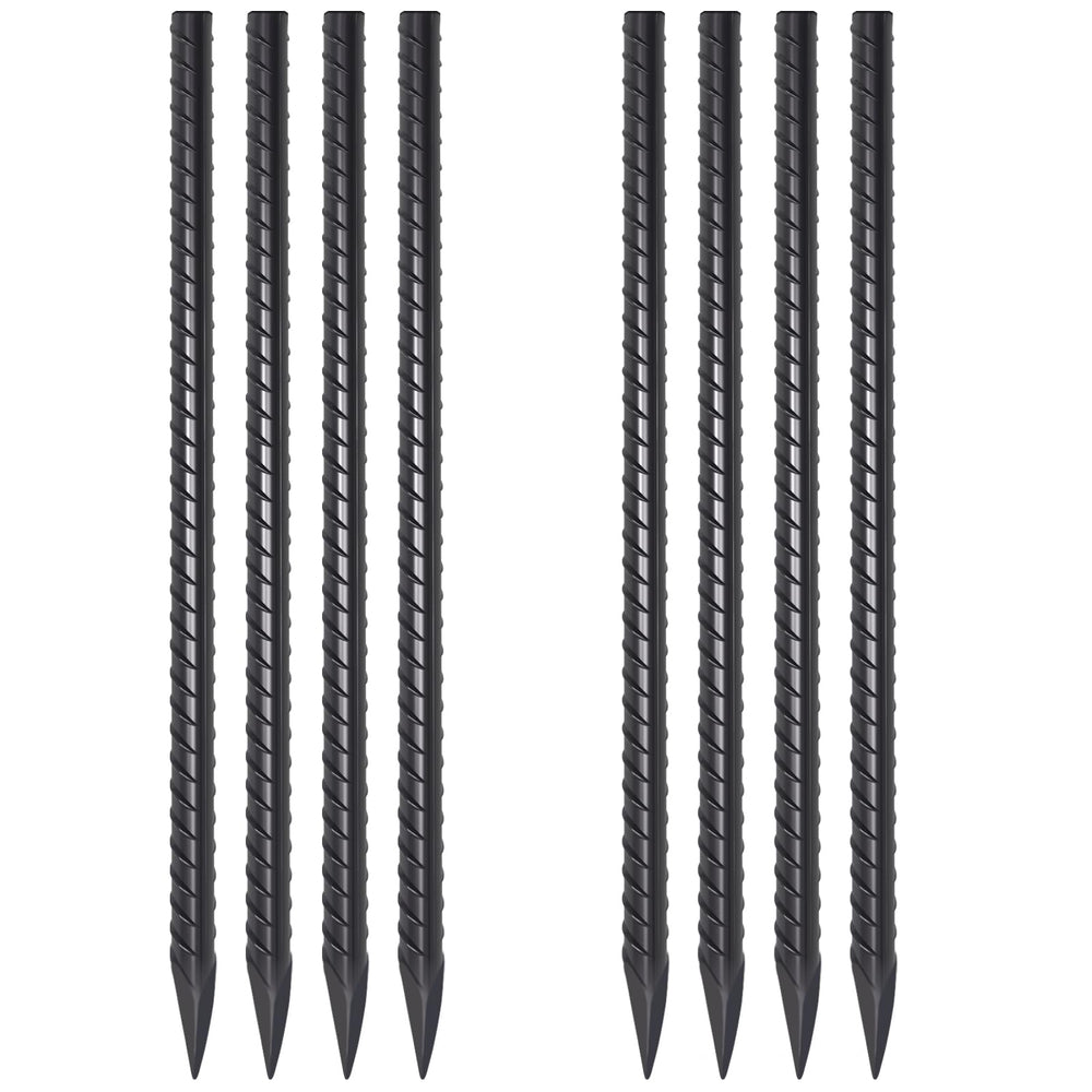 VVOKGO 24-inch rebar stake with black powder coating front view